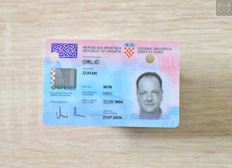 Croatia Identification card 2004-2014