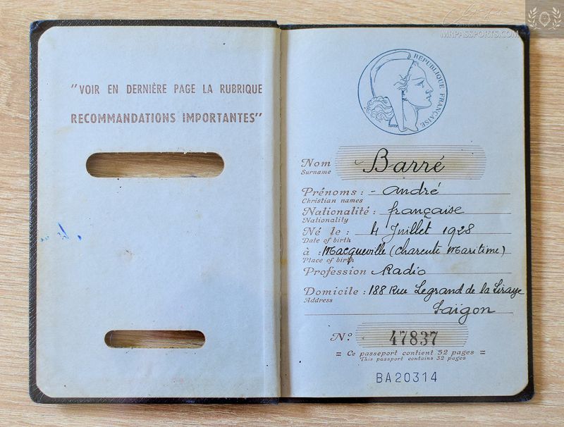France 1955-1958, given at Saigon