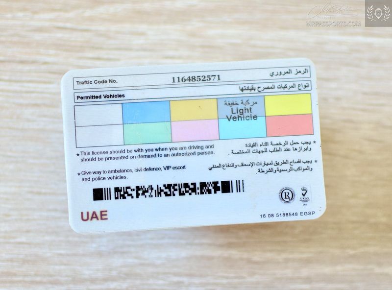UAE 2020 Driving license