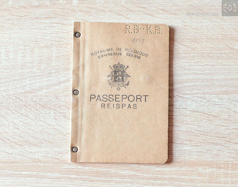 Belgium 1929 Passport for a couple