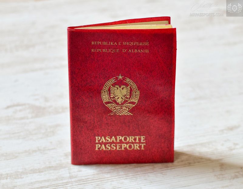 Albania 1993-1998 Passport with visas