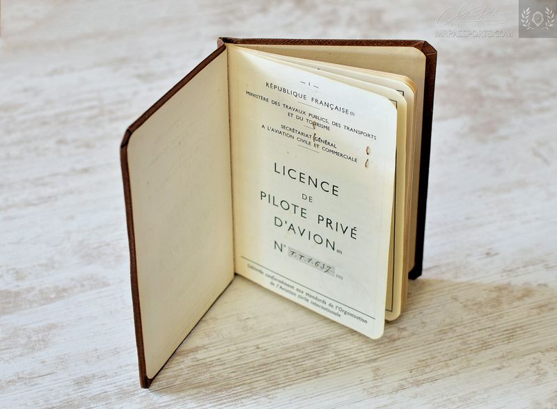 France 1959-1965 private pilot's licence for multi-engine aircraft up to 500 hp
