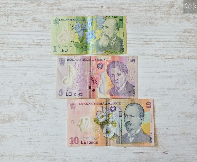 Romania, polymer 1, 5, 10 Lei
