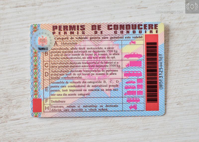 Moldova, 2007 driving licence