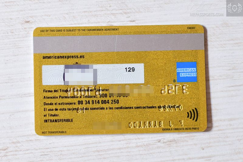 AMEX gold, Spain