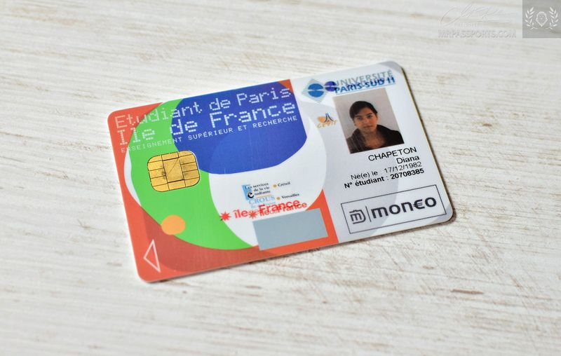 France, 2012 student ID card: Paris-Sud University