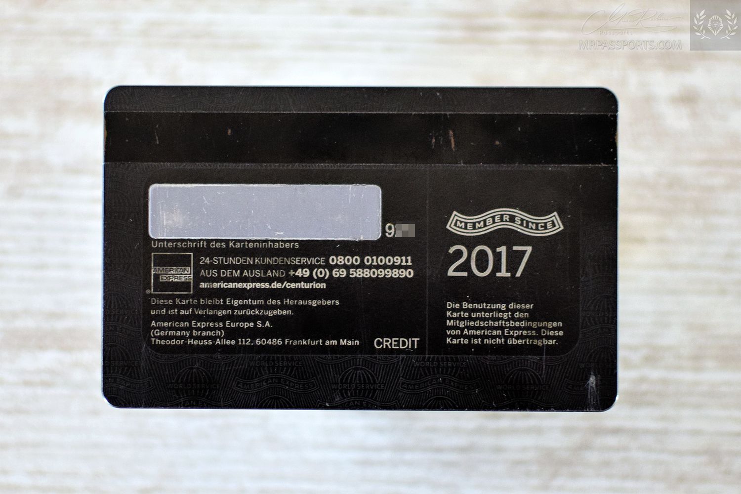 Amex black Centurion Card, Titanium! Germany