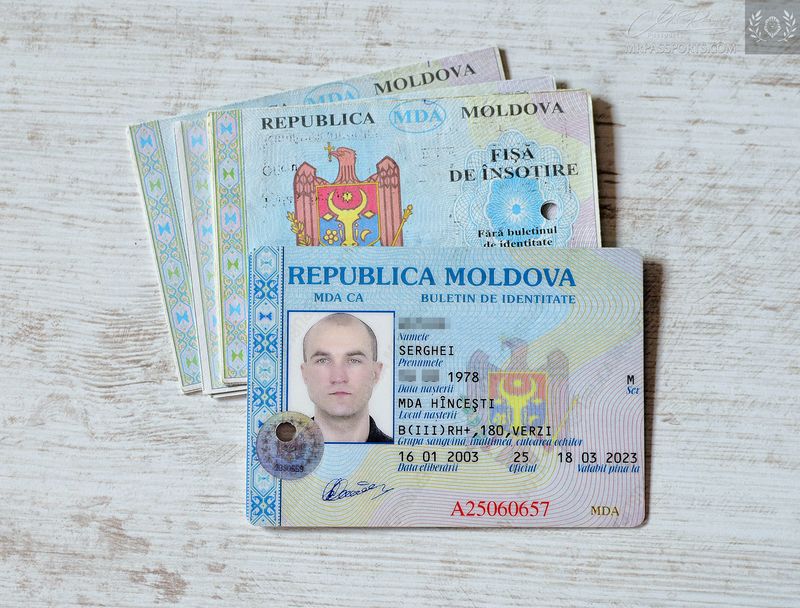 Moldova 2003-2023 Identity cardI with associated documents