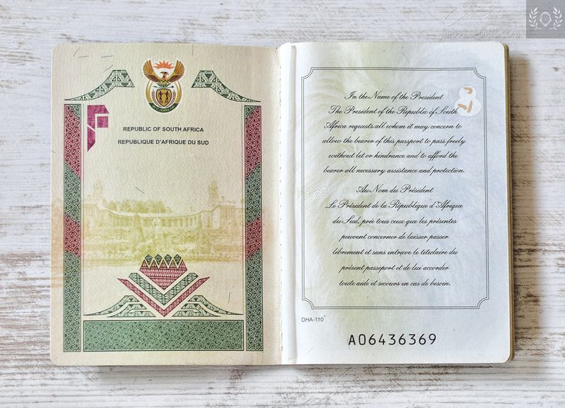 South Africa 2017 passport, latest type in excellent condition