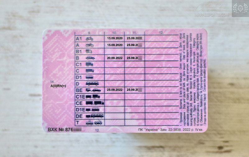 Ukraine Driving Licence, excellent condition