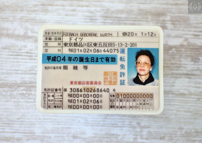 Japan 1992 driving licence