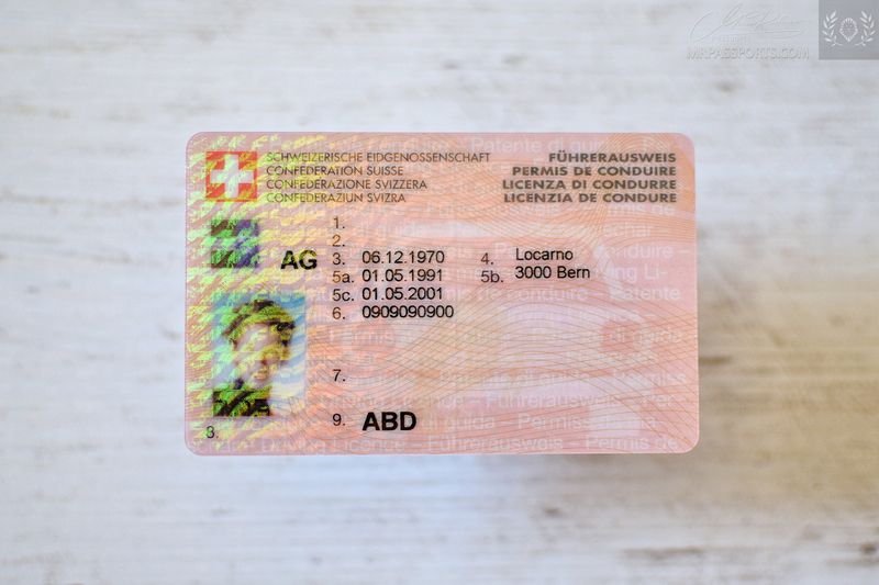 Switzerland Driving Licence without name, 1991