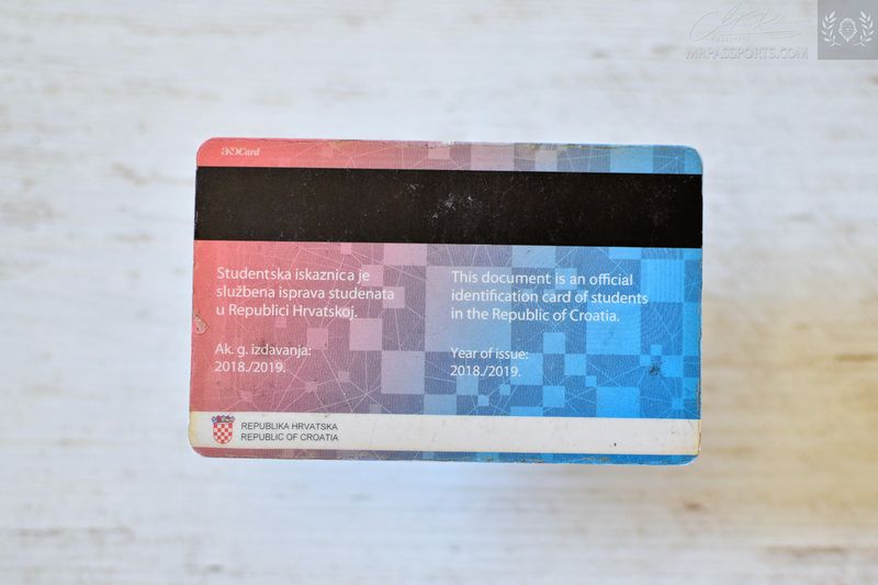 Croatia 2018-2019 student identity card