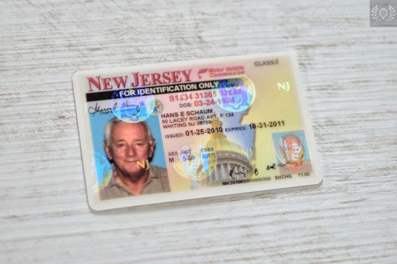 USA, New Jersey 2010-2011 identification card (no driver's license)