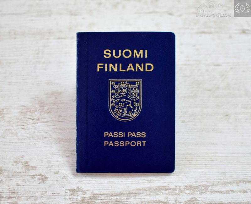 Finland 1991-2001 passport, given at Turku