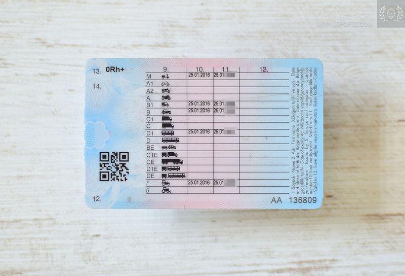 Türkiye, driver's licence