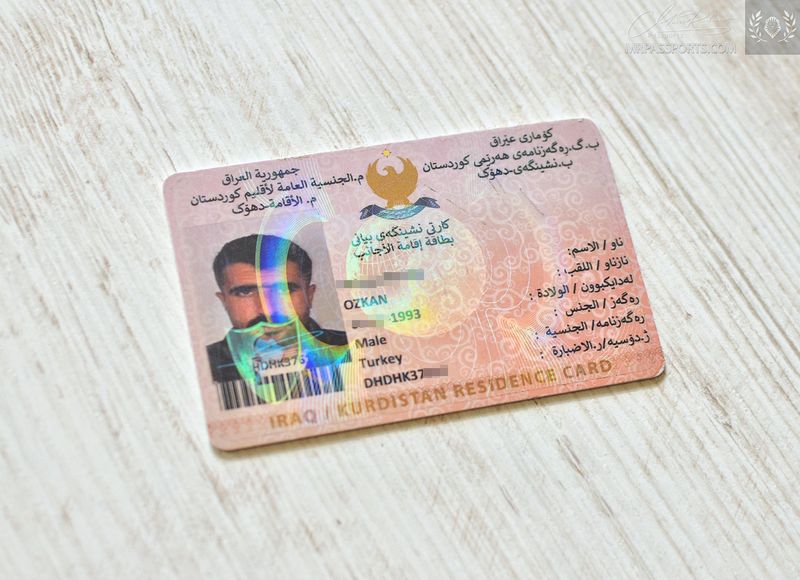 Kurdistan Region, Middle East (I..q), Residence Card