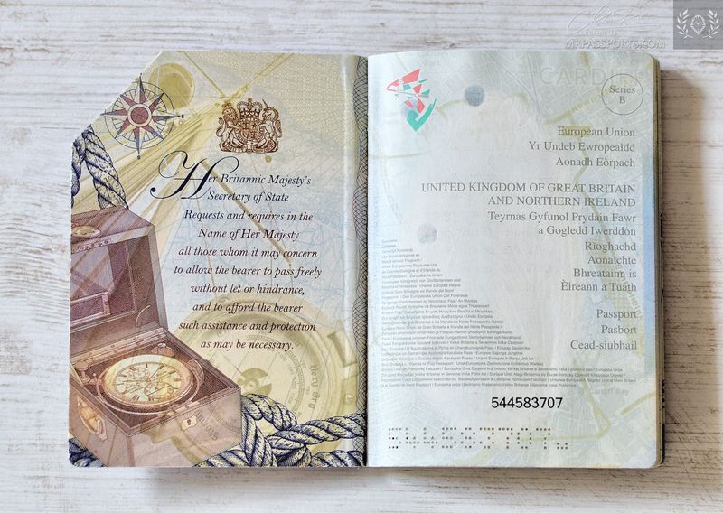 UK, 2017 biometric passport / e-passport - Series B