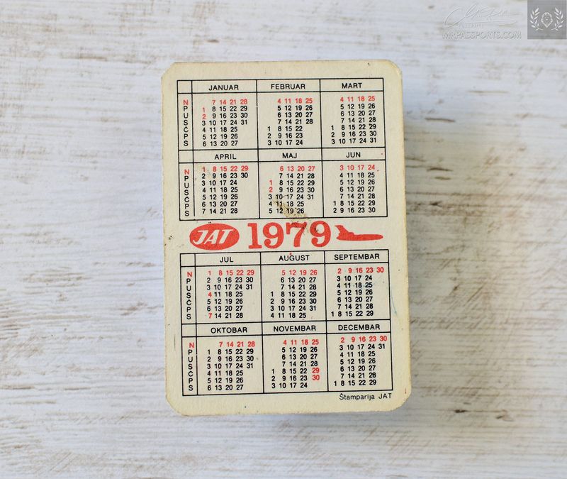 Yugoslavia, JAT Airways 1979 Calendar