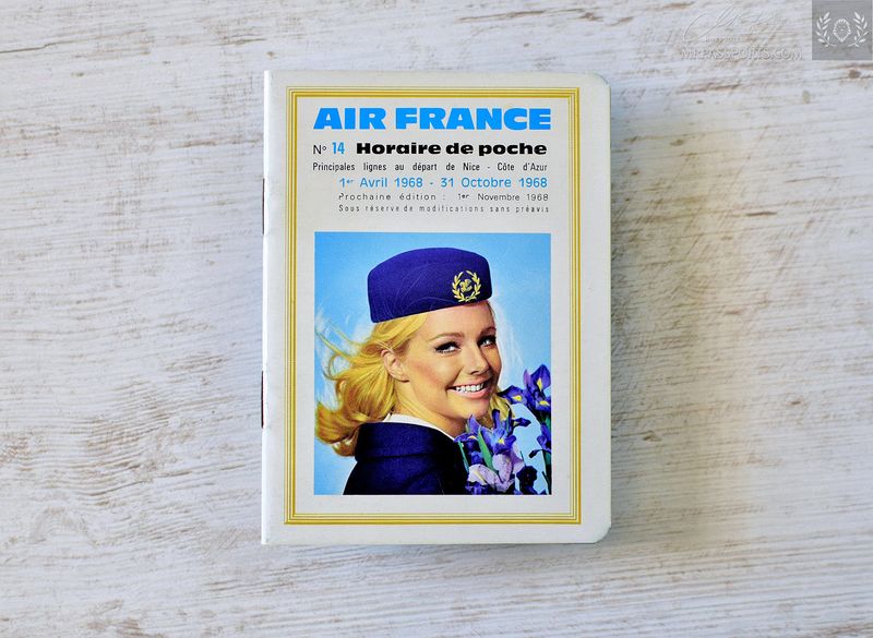 Air France, 1969 Timetable, Nice Côte d'Azur Airport