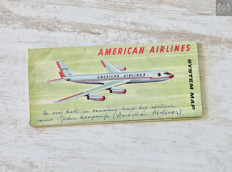 American Airlines, 1961 System Map