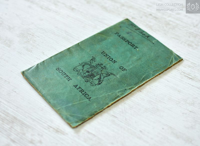 Union of South Africa, 1921-1931 passport, travel to Asia & Europe