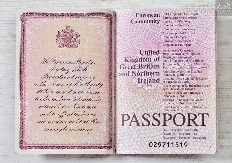 United Kingdom 1998-2008 passport, EC model