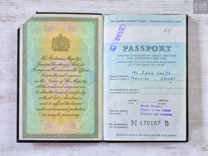 United Kingdom 1977-1987 passport, traveling during cold war era