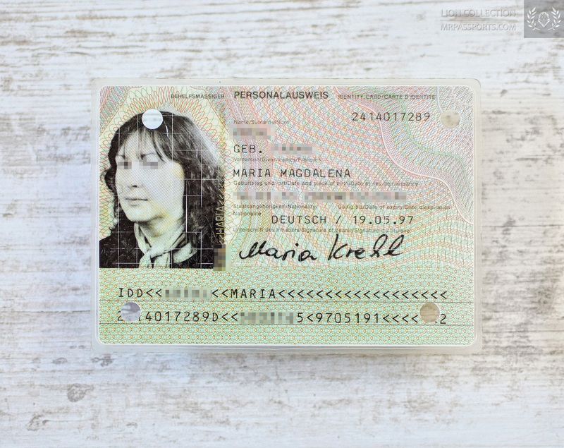 Berlin(West) ID card, 1987 Provisional identity card (Behelfsmäßiger Personalausweis)