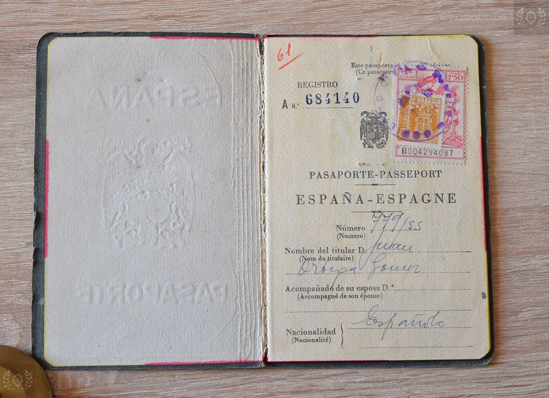 Spain 1955-1957 with Gibraltar Visas