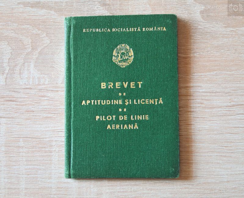 SR Romania, 1976 ATPL - Pilot's License for TU-154, IL-18 under Ceaușescu's rule