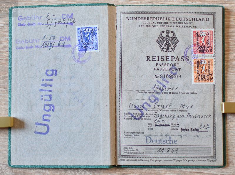 West Germany - Berlin 1956-1966 passport
