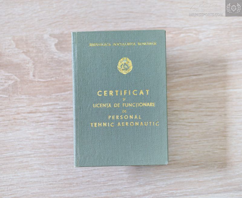 SR Romania: Operating licence for aeronautical technical personnel 1981-1993