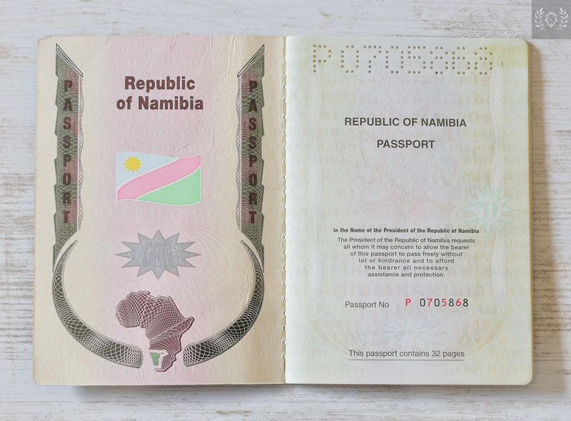 Namibia 2016-2021 pre-biometric Passport