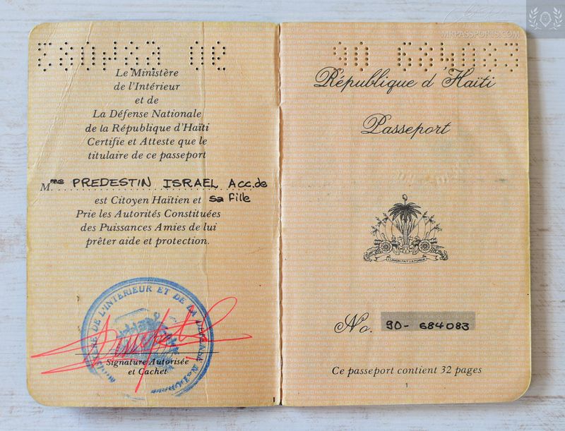 Haiti 1990-1998 Passport, USA visas