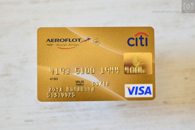 Ru. Aerof. Citi VISA card gold