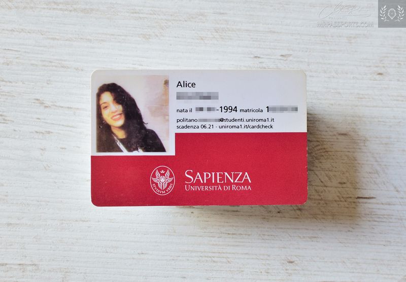 Sapienza University of Rome, Student ID card