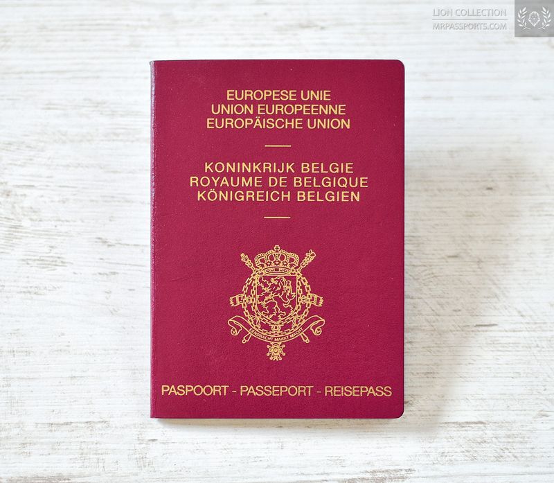 Belgium, MRZ 2004-2009 passport, Libyan and Jordan visas, excellent condition