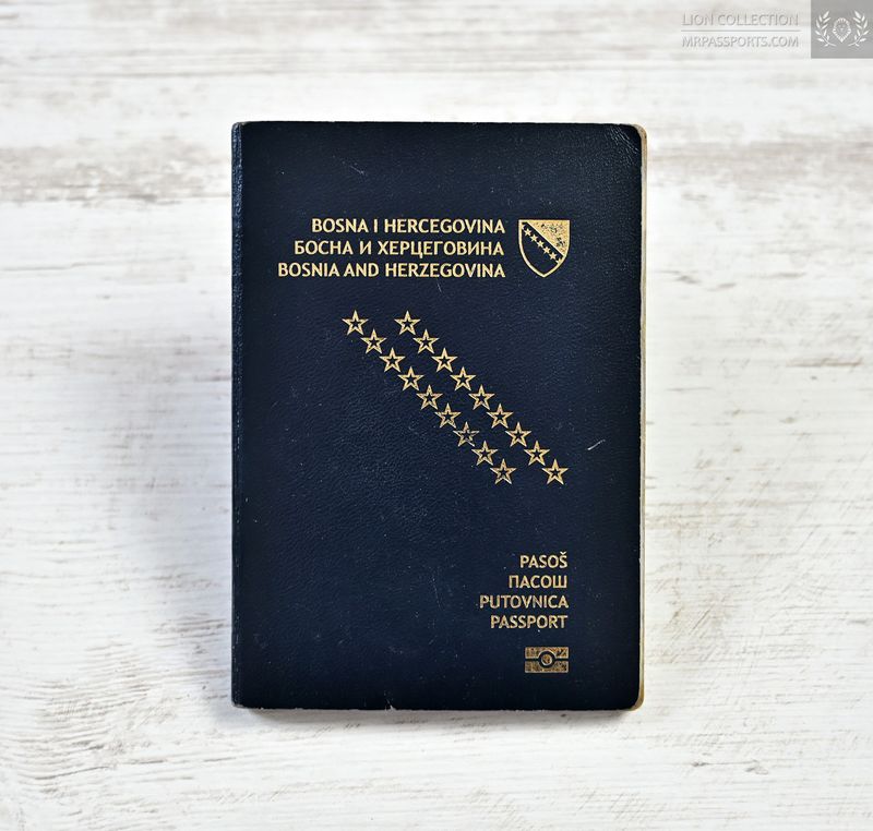 Bosnia and Herzegovina 2015-2025 biometric passport / e-passport, full of visas