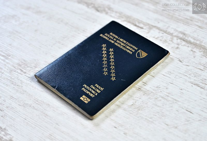 Bosnia and Herzegovina 2015-2025 biometric passport / e-passport, full of visas