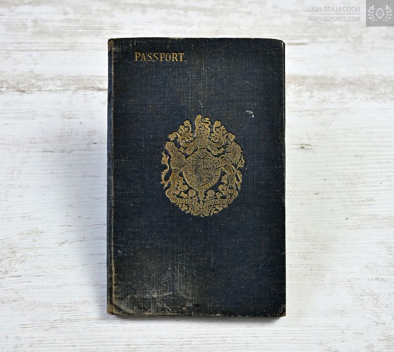 United Kingdom, 1916 foldable passport, extended in Burma