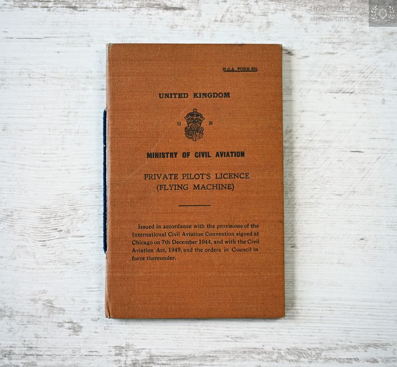 UK, 1952 private pilot's licence PPL