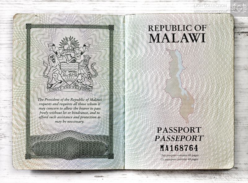 Malawi 2011-2021 pre-biometric passport