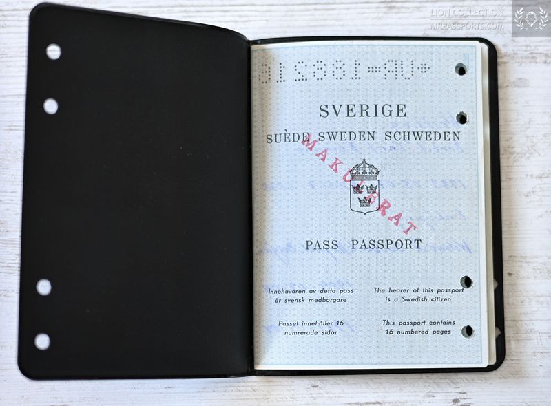 Sweden, 1989 passport, Brussels