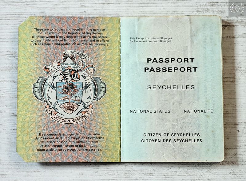 Seychelles, 2002-2007 passport, mega rare