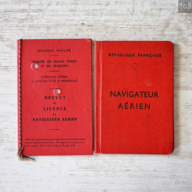 France, set of two Navigator licences 1950-1951 + 1954-1973 from one person