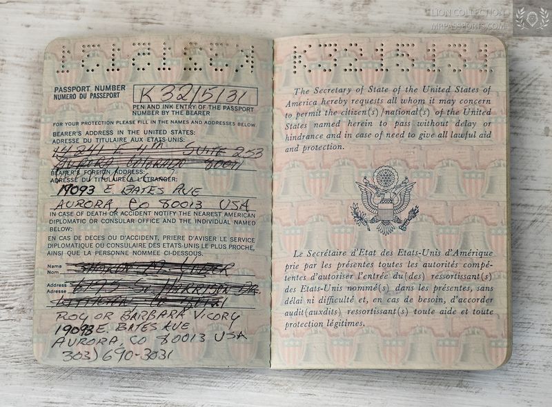USA, 1979-1984 passport, well travelled w/ exotic visas
