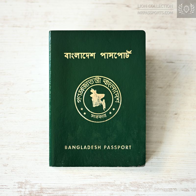 Bangladesh, 2007-2017 passport w/ 2 photos and Maldives work permit and departue card