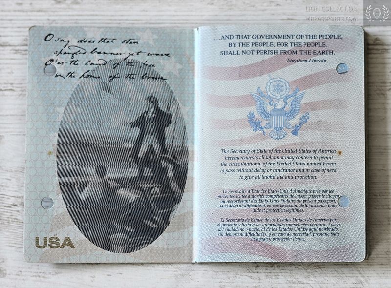 USA, 2012-2022 biometric passport / e-passport