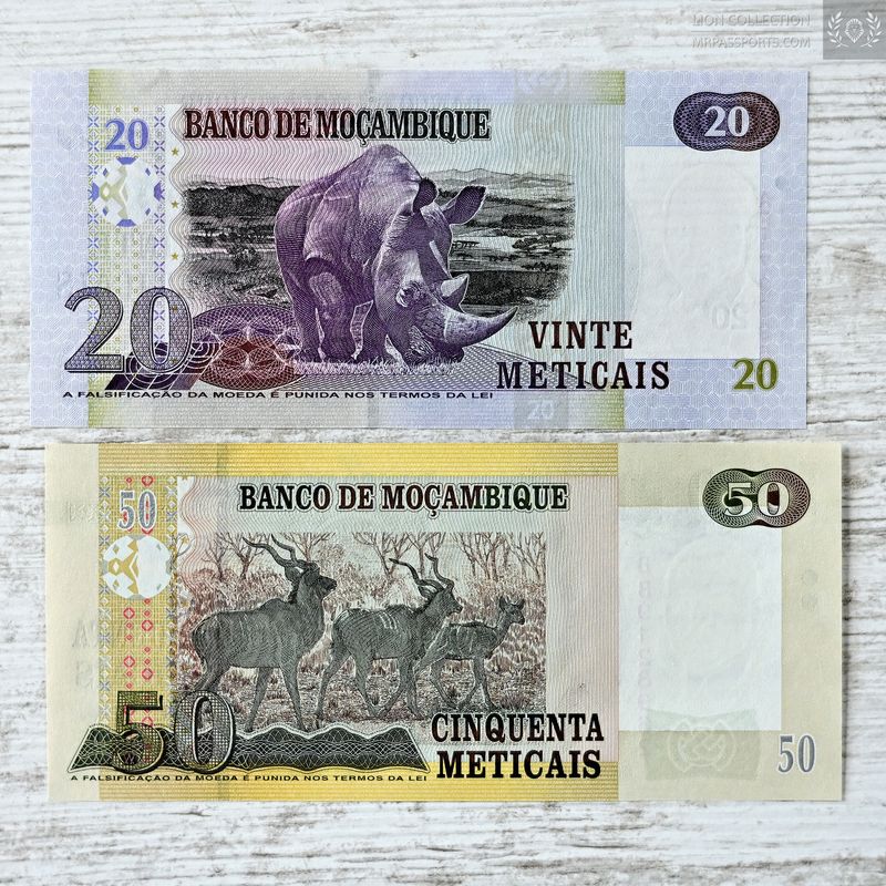 Mozanbique, 20, 50 Meticais 2006 UNC